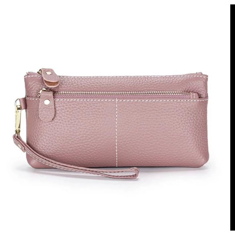 Dompet Clutch Wanita Kulit Asli Garut Ori Bahan Kulit Sapi Premium Berkualitas