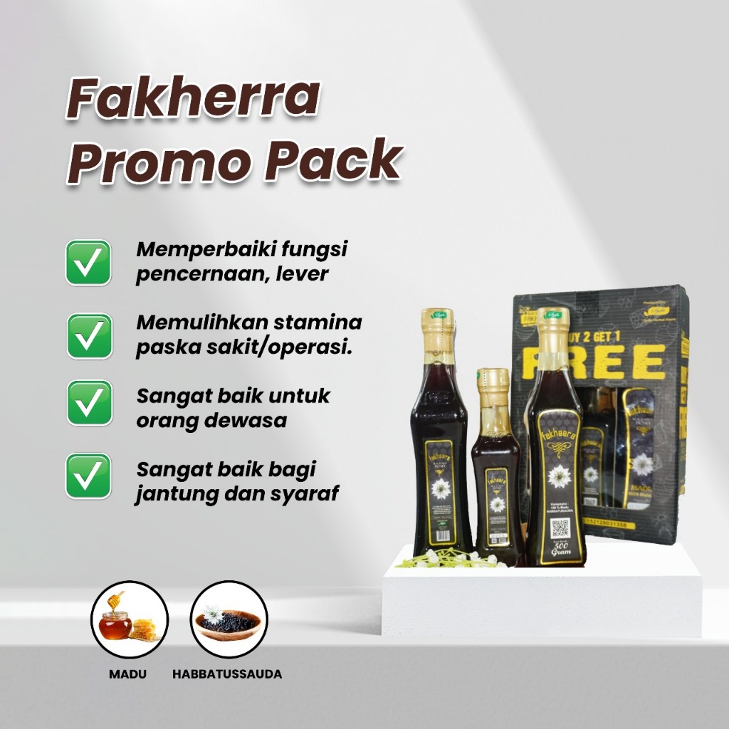 

Madu fakheera promo buy 500gr x2 Free 250gr Habbatussauda blackseed fre free