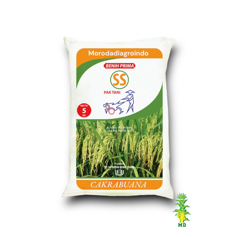 Benih padi unggul CAKRABUANA JUMBO PAK TANI kemasan 5kg, by PT. Saprotan benih utama