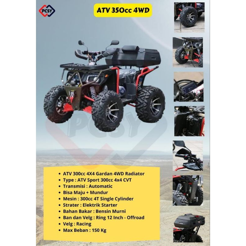 Big ATV 350cc PCSY Atv Matic Tourpack