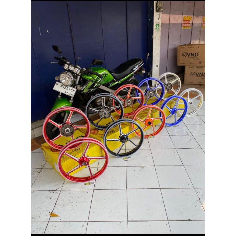 velg velk velek veleg VND AK55 NinjaR ninjaSS ninja R SS RR ninjaRR warna merah hitam biru oren oran