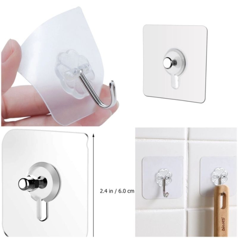 HARGA SATUAN TEMPELAN HOOK BAUT PAKU/TEMPELAN DINDING AJAIB BAUT GANTUNGAN HOOK MAGIC