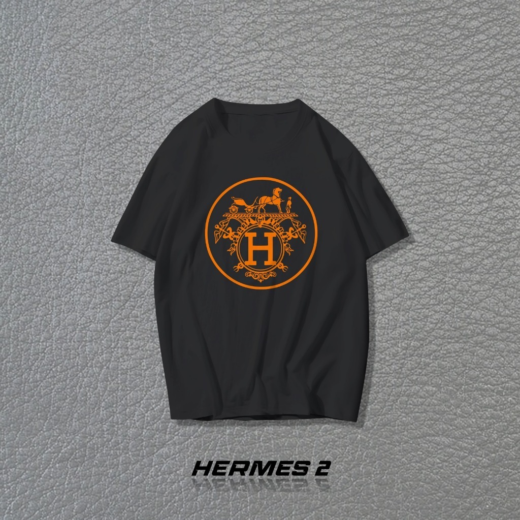 Baju Kaos T Shirt Cotton katun 100% original combed 24s Premium Pria Wanita Unisex hermes 2 BS