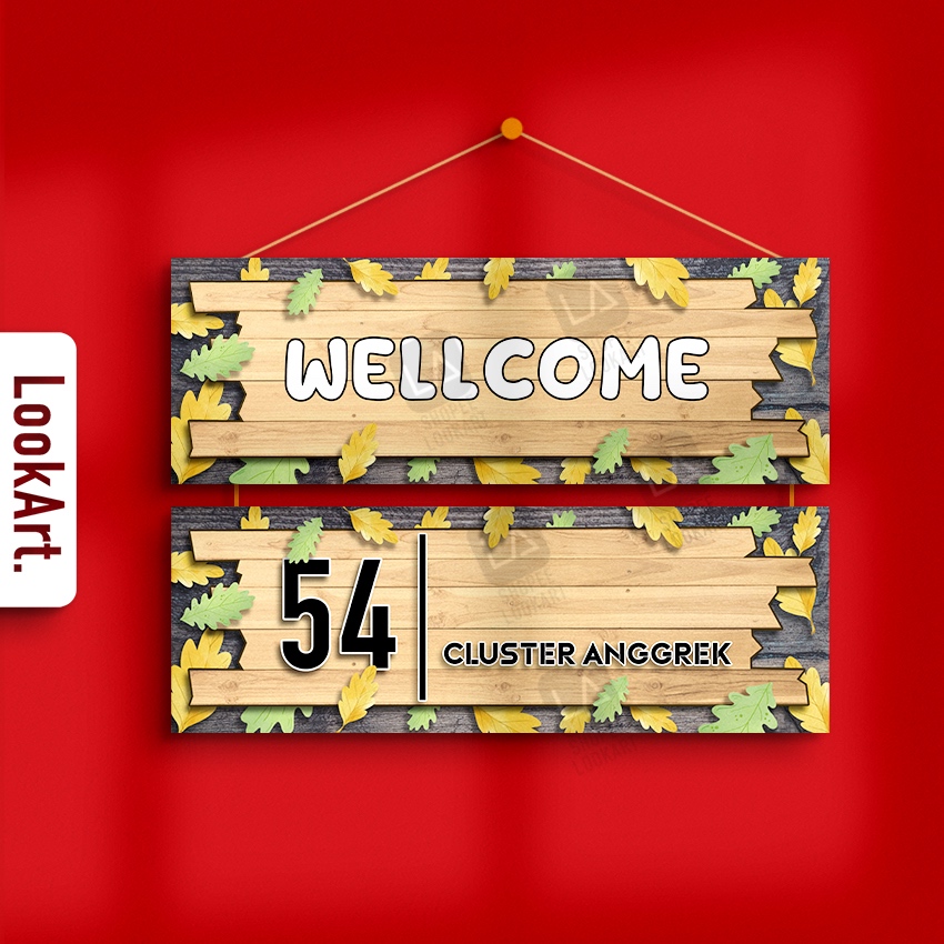 CUSTOM NOMOR RUMAH ESTETIK PAJANGAN HIASAN DINDING PINTU RUMAH