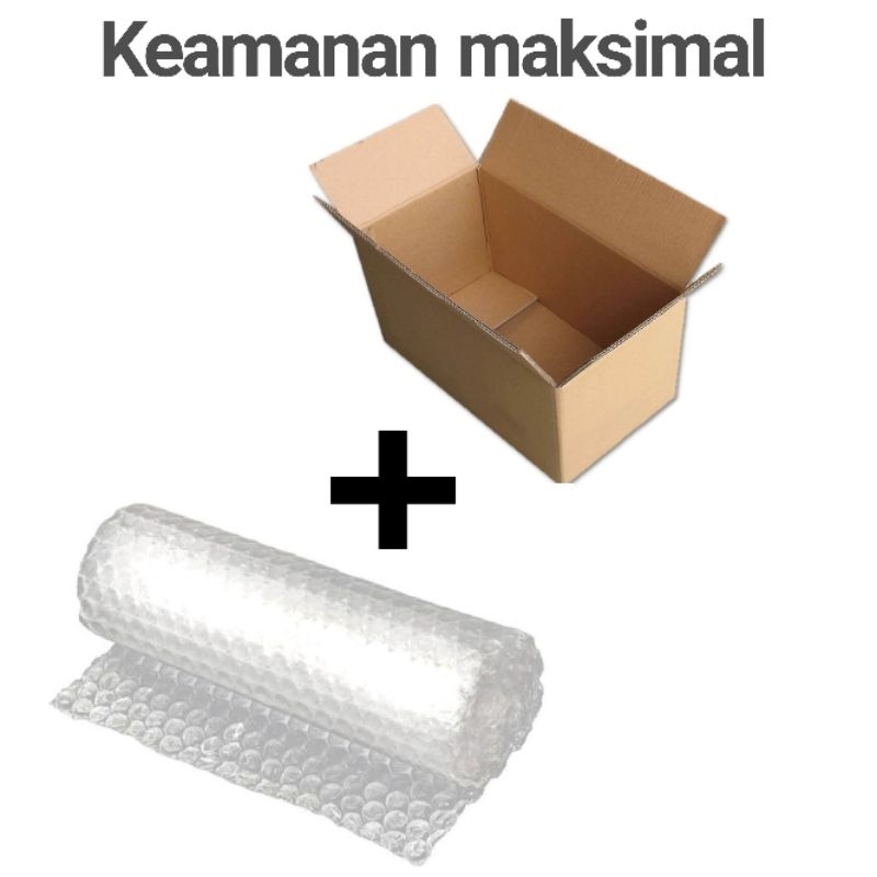 

Tambahan Kardus Packing+bubble wrap Agar lebih aman