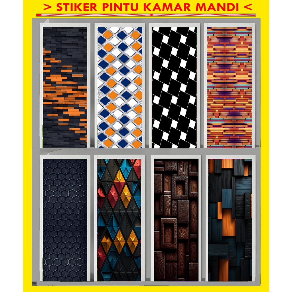 STIKER PINTU KAMAR MANDI / TOILET WALLPAPER 3D