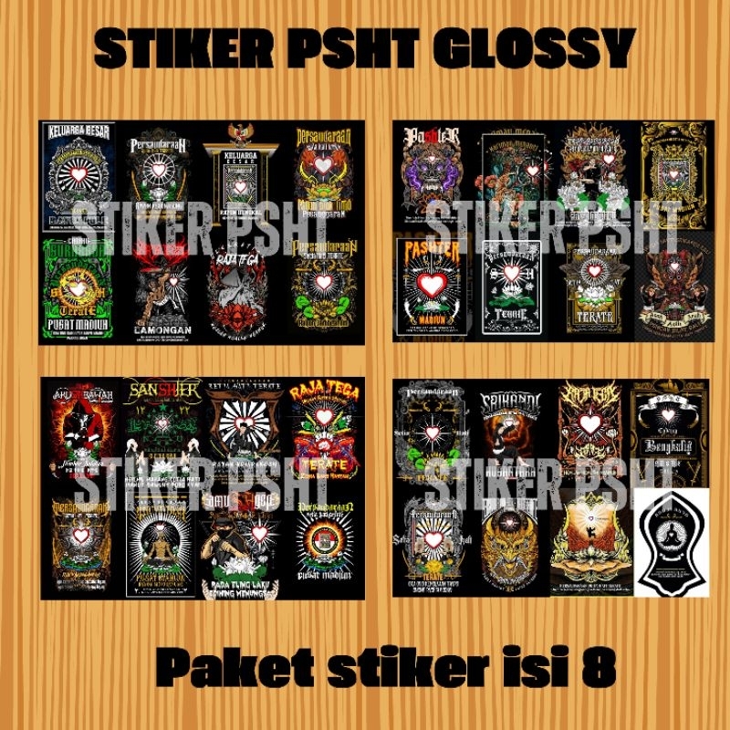 

STIKER PSHT PAKET ISI 8