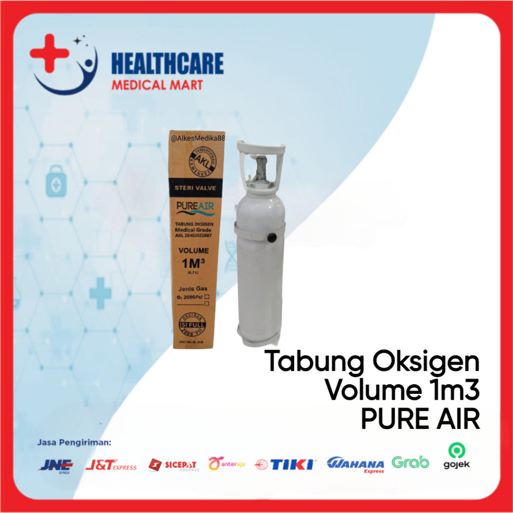 Tabung Oksigen MEDIS 1M3 Pure Air OKSIGEN Medical Grade Isi Full