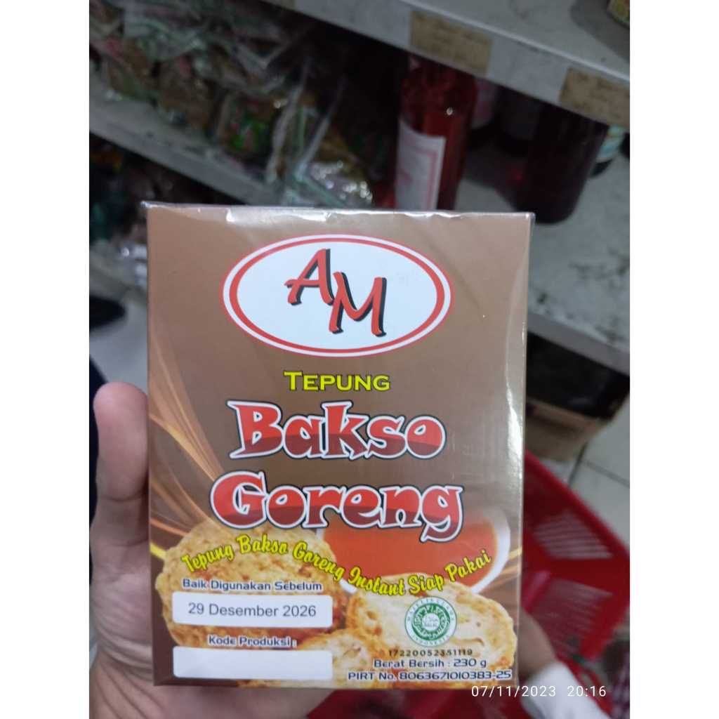 

AM Tepung Bakso Goreng 230 gr HALAL / Tepung Premix Bumbu Bakso