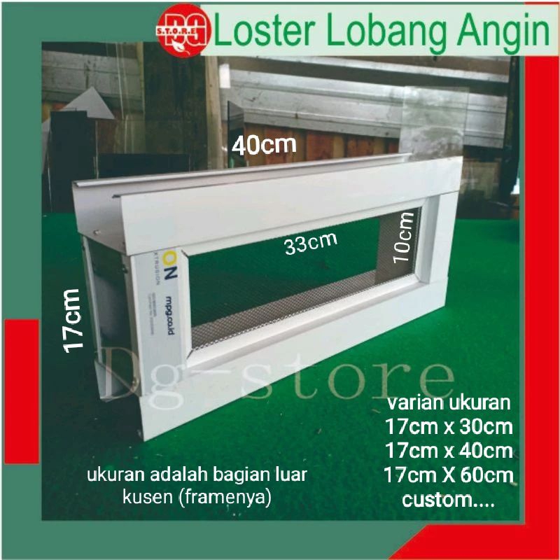 Loster Lobang Angin 17x40 Ventilasi Kawat Nyamuk