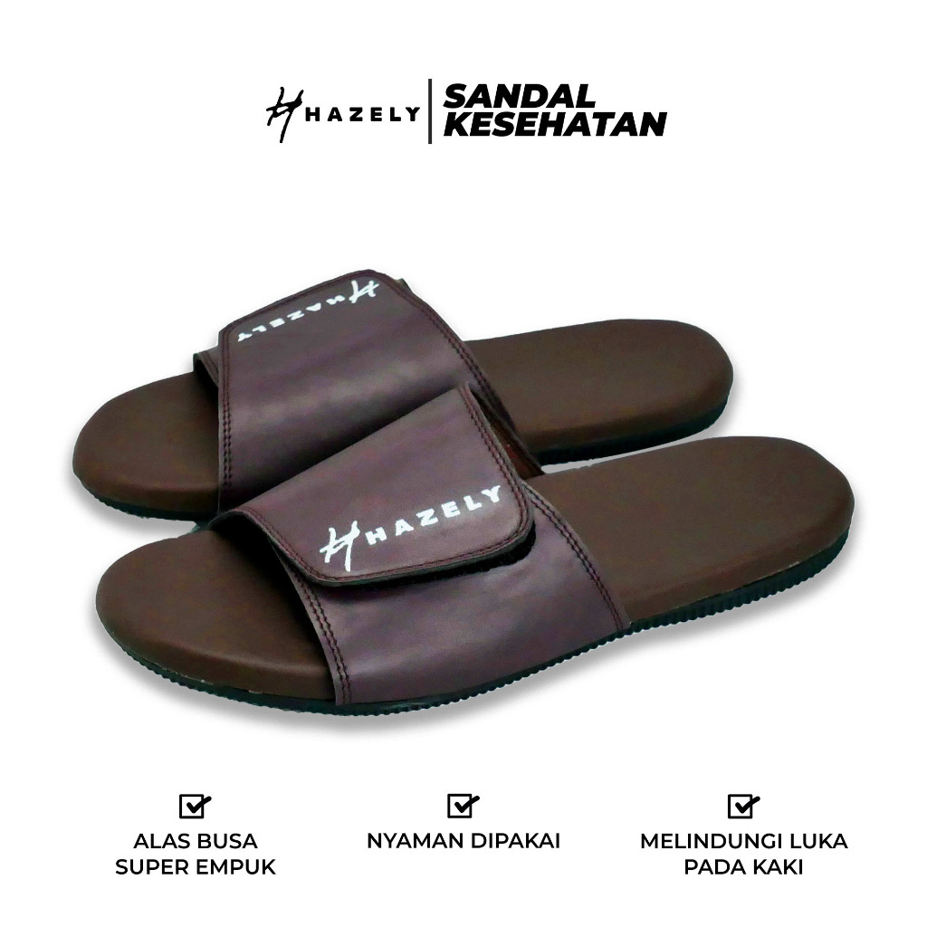Sandal Diabetes Super Empuk - Sandal Kesehatan Wanita/Pria Super Empuk - SELOP COKTU - HAZELY INDONE