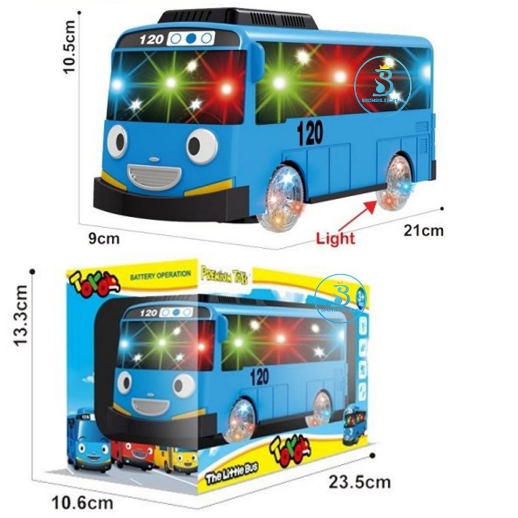 Bronsis - Mainan Anak Little Bus Sekolah Ada Musik Berjalan Bump And Go