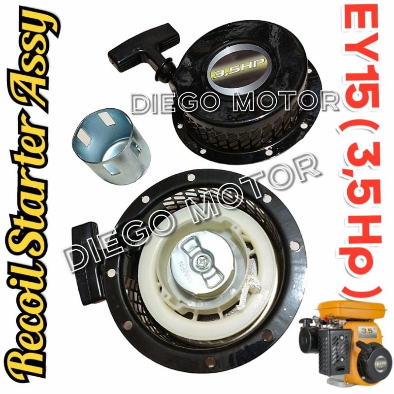 EY15 Recoil Starter Tarikan Engkol Mesin Penggerak Robin 3,5HP Pompa Air RTG20