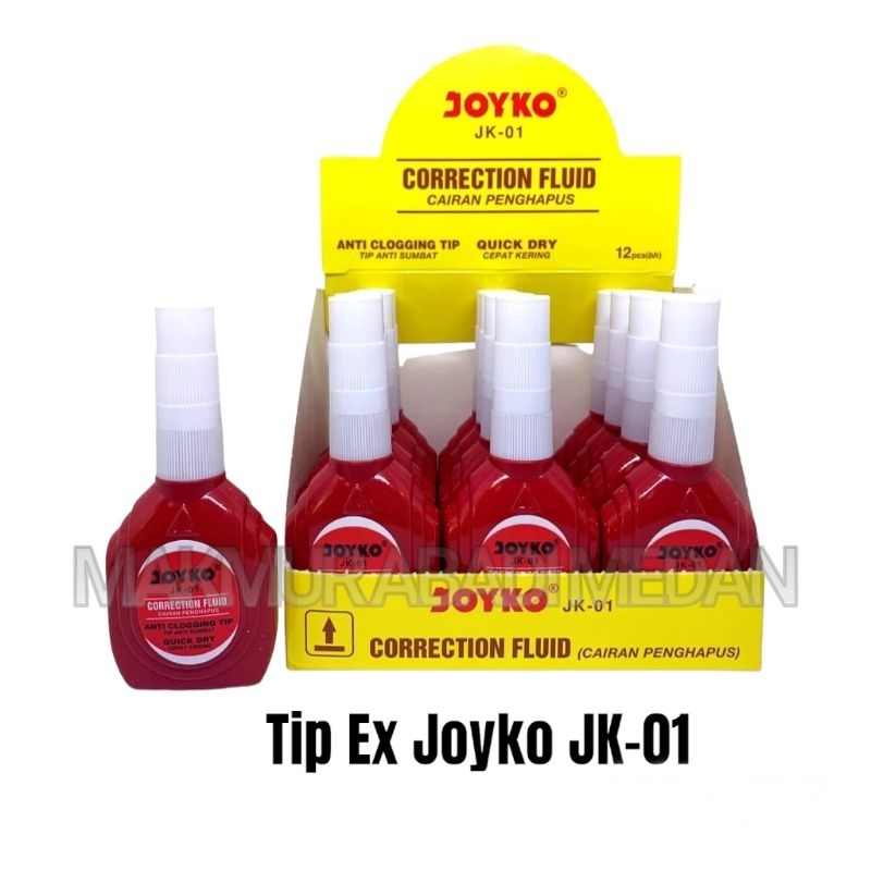 

(1Pcs) Correction Pen JOYKO Botol Merah/Tipex Cair Joyko/Stipo Cair/Correction Fluid/Tip-ex Merah JOYKO JK-01/Cairan Koreksi/Penghapus Cair