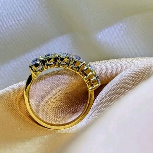 CINCIN EMAS BERLIAN- BERLIAN UTUH - BERLIAN ASLI - CINCIN WANITA BERLIAN EROPA BANJAR