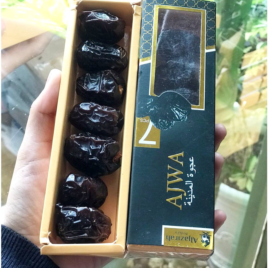 

Stok Banyak KURMA AJWA MADINAH isi 7 butir | Premium Quality | Import Resmi dari Kingdom of Saudi Arabia Best