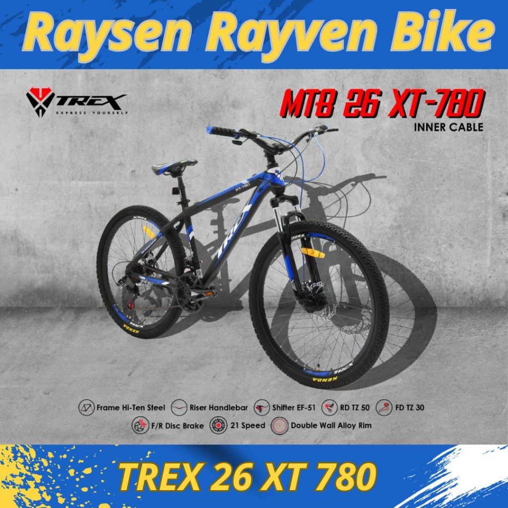 Sepeda Gunung MTB 26 Inc TREX XT 780 Inner Cabble