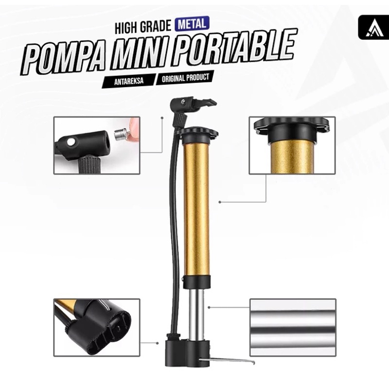 Pompa tangan ban sepeda - 8800 Lantai / Pompa Angin / Pompa Ban / Pompa Sepeda Fixie / Pompa Bola / 