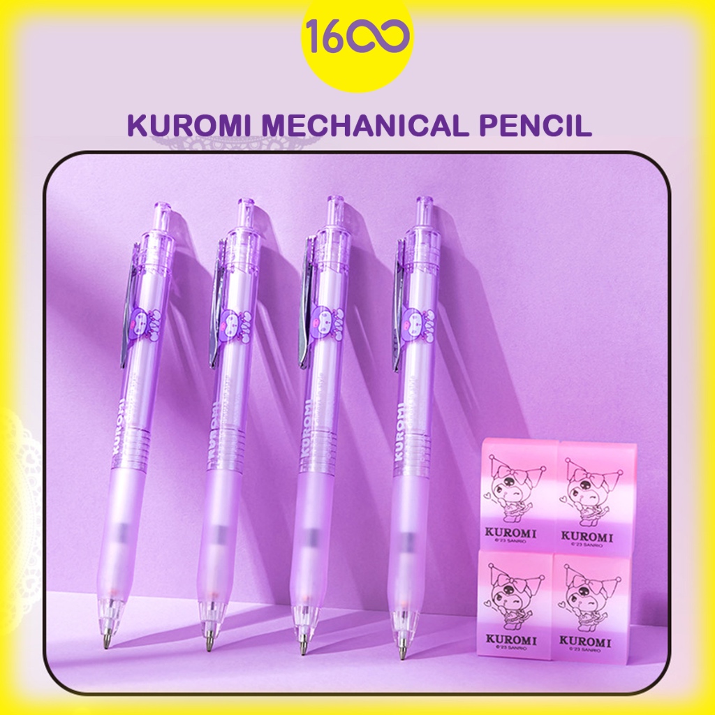 

Kuromi Mechanical Pencil Set | Set Pensil Mekanik & Penghapus Kuromi