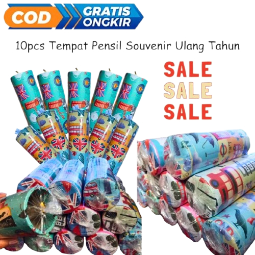 

10pc souvenir tempat pensil karakter lucu souvenir ulang tahun