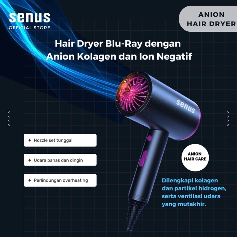 SENUS Hairdryer Low Watt 850W