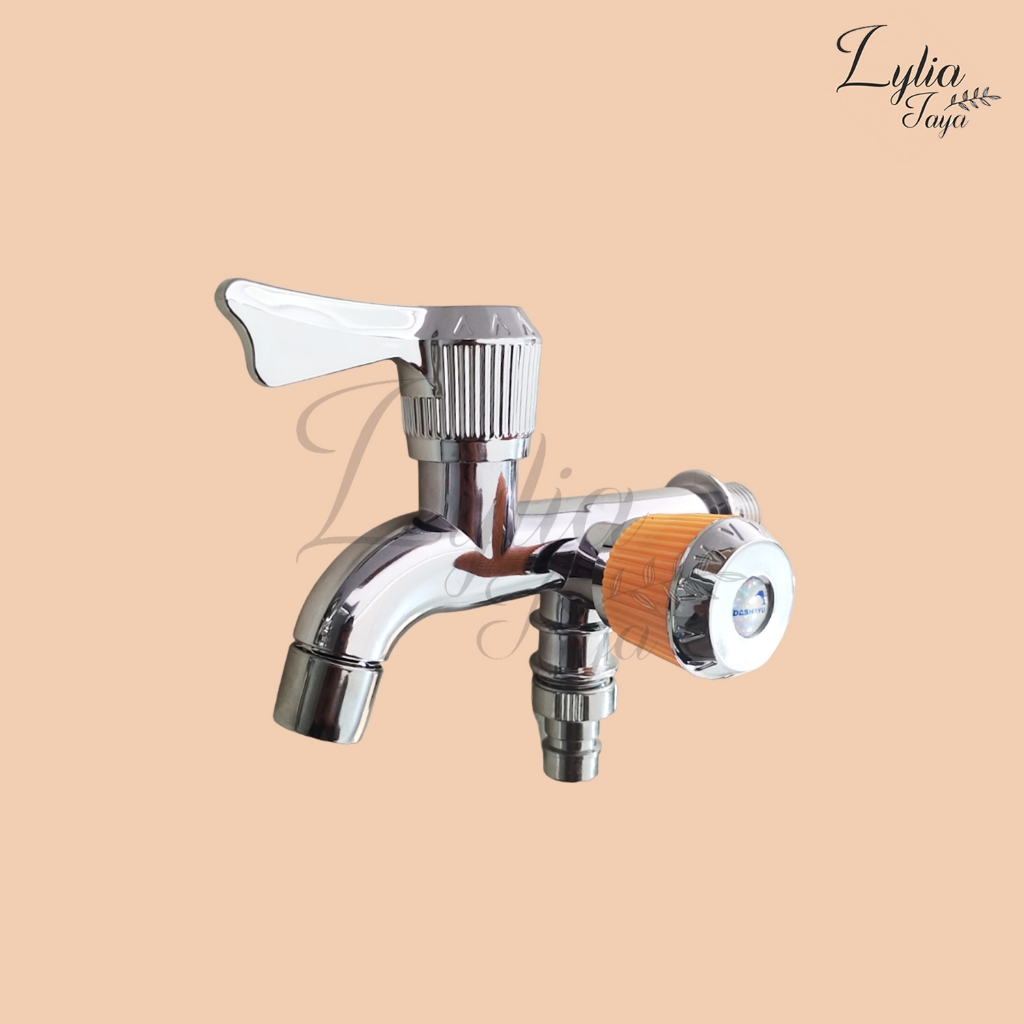 Kran Cabang Air Dua arah Kran Shower Kran Ganda Bahan Plastik SLT-232