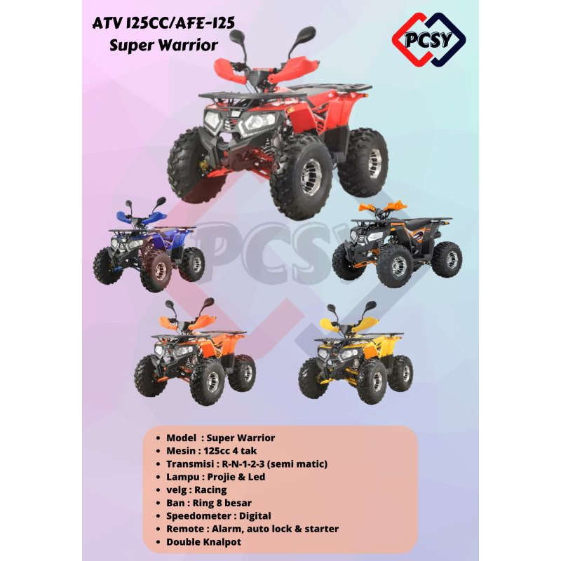 ATV 125cc PCSY SUPER WARIOR Velg racing ATV Trail