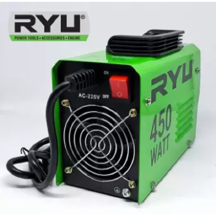 RYU Mesin 450 W RII120 Trafo Las Listrik Travo Welding Inverter IGBT MMA 450 Watt 120 A Trafo Las Tr