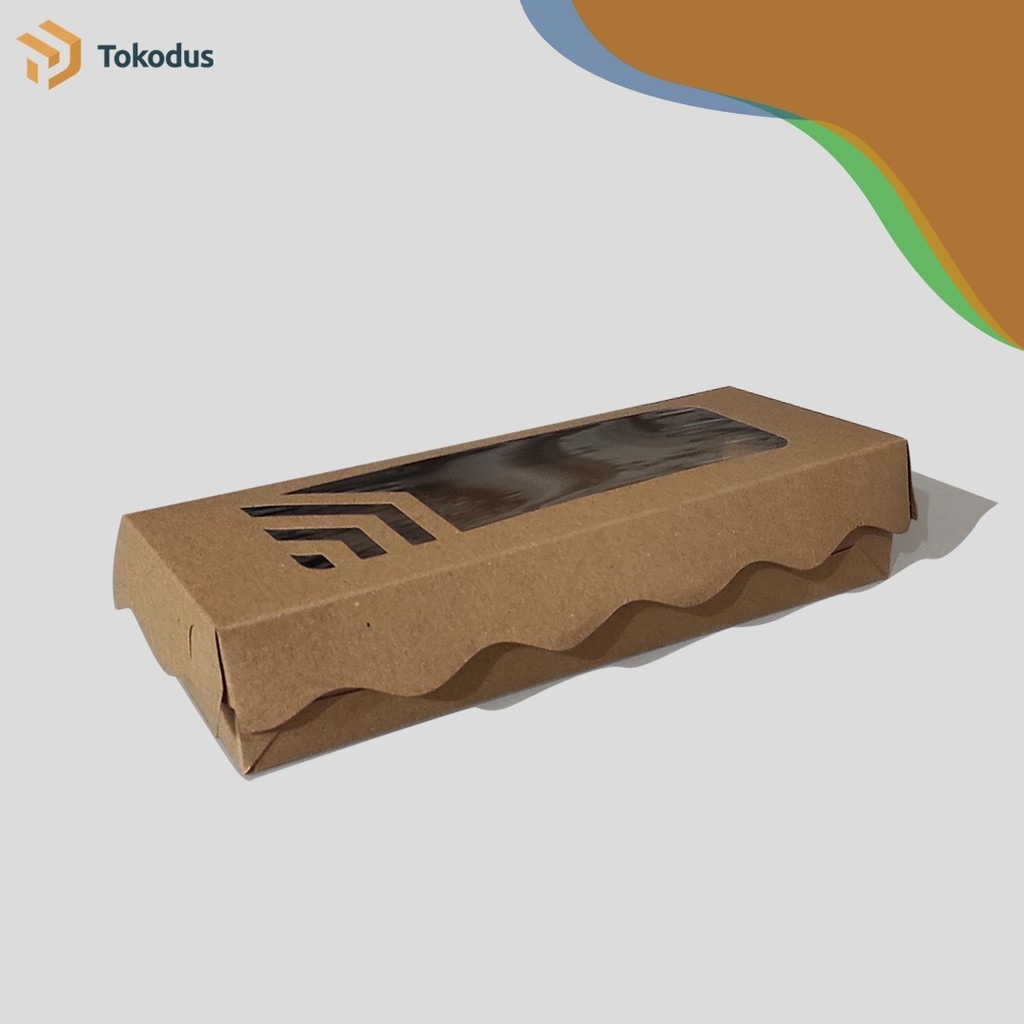 Kardus Kue/Dus Brownies/Kotak Bolu 31x11x5 cm Kraft 310 Laminasi (Bisa Custom) - Tokodus Pagarsih