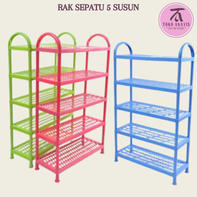 RAK PLASTIK SUSUN SERBAGUNA RAK SEPATU SUSUN 5