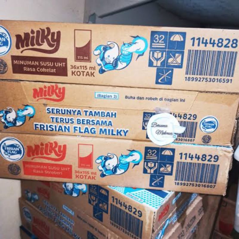 

FRISIAN FLAG MILKY SUSU UHT 115 ML 1 DUS (Instant kurir)