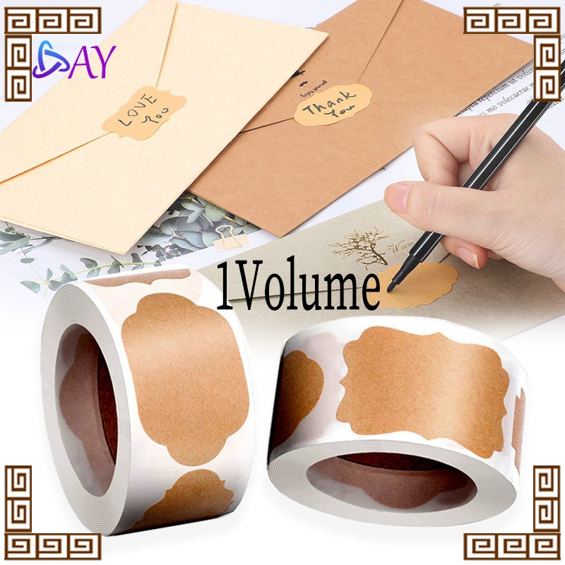 

Label Sticker (300 Pcs)/ Sticker Label Kraft/ Blank Stiker Tag/Sticker Kraft Paper/ Blank Kraft Paper/Label Diy