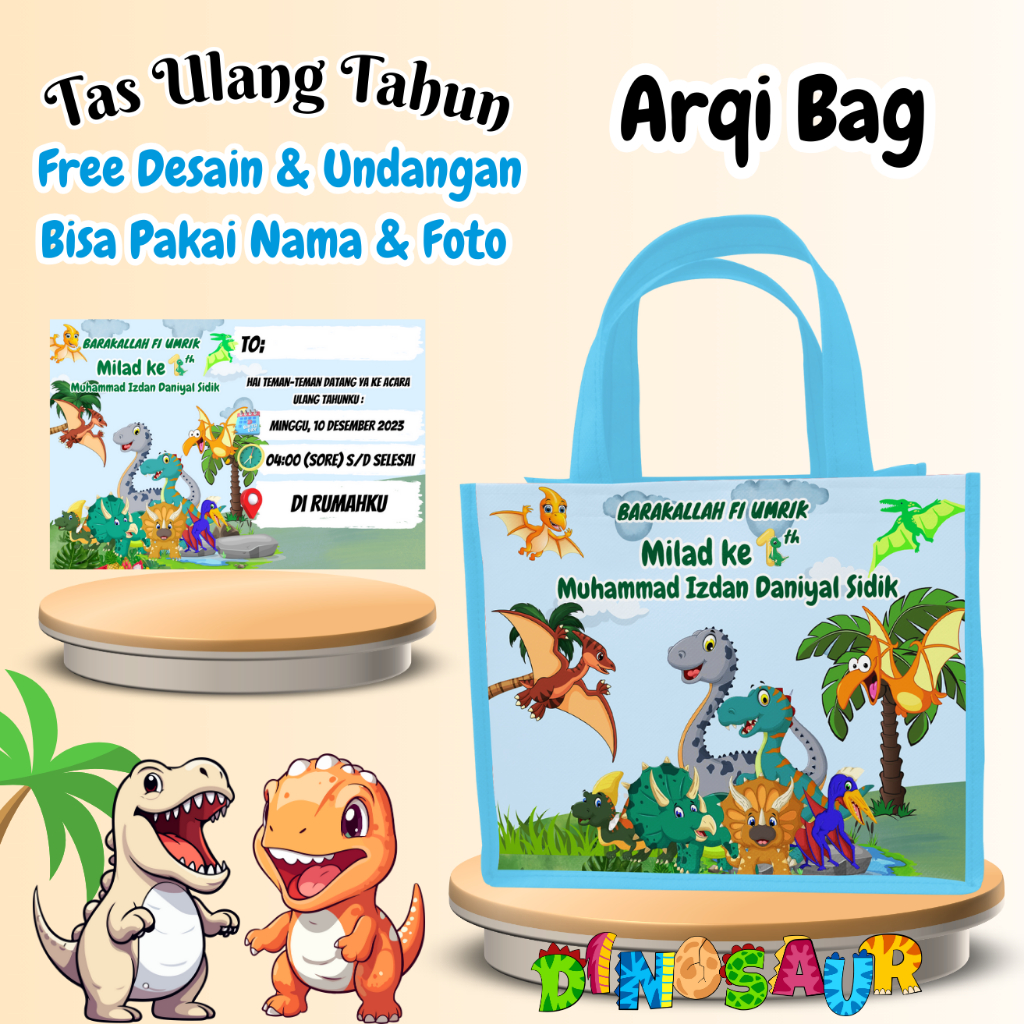 

50 Tas Ulang Tahun Free Undangan Anak Bingkisan Custom Nama Foto Murah Muat Kfc