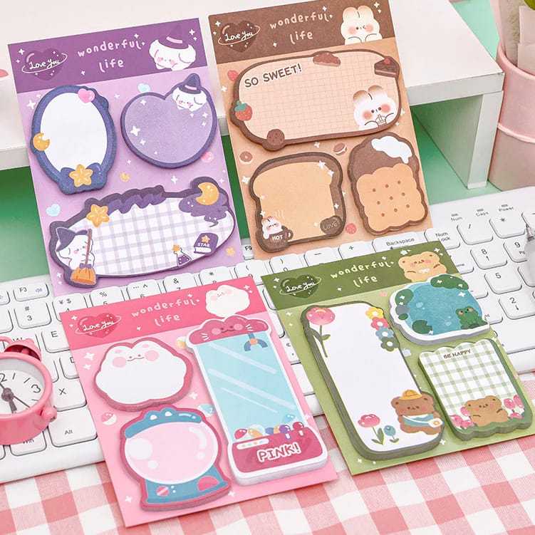 

STICKY NOTES MEMO TEMPEL LUCU 3IN1