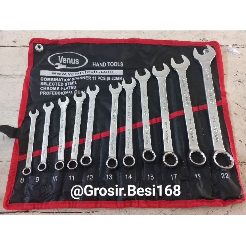 Kunci Ring Pas Set Venus 8-22 11pcs Original