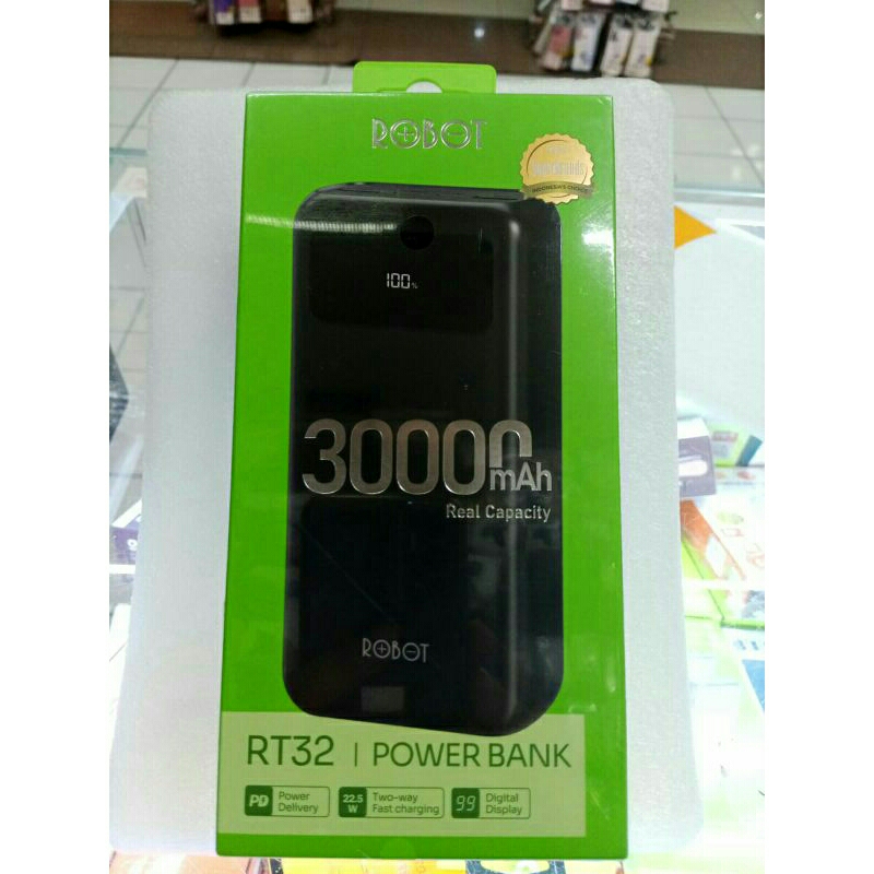 POWER BANK FAST CHARGING 30000 MAH POWERBANK FAST CHAGER 30000MAH ORIGINAL ROBOT