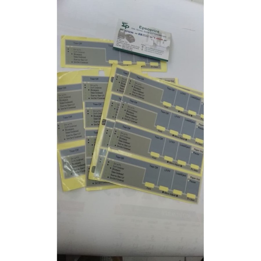 

STIKER PANEL EPSON LX300 PLUS