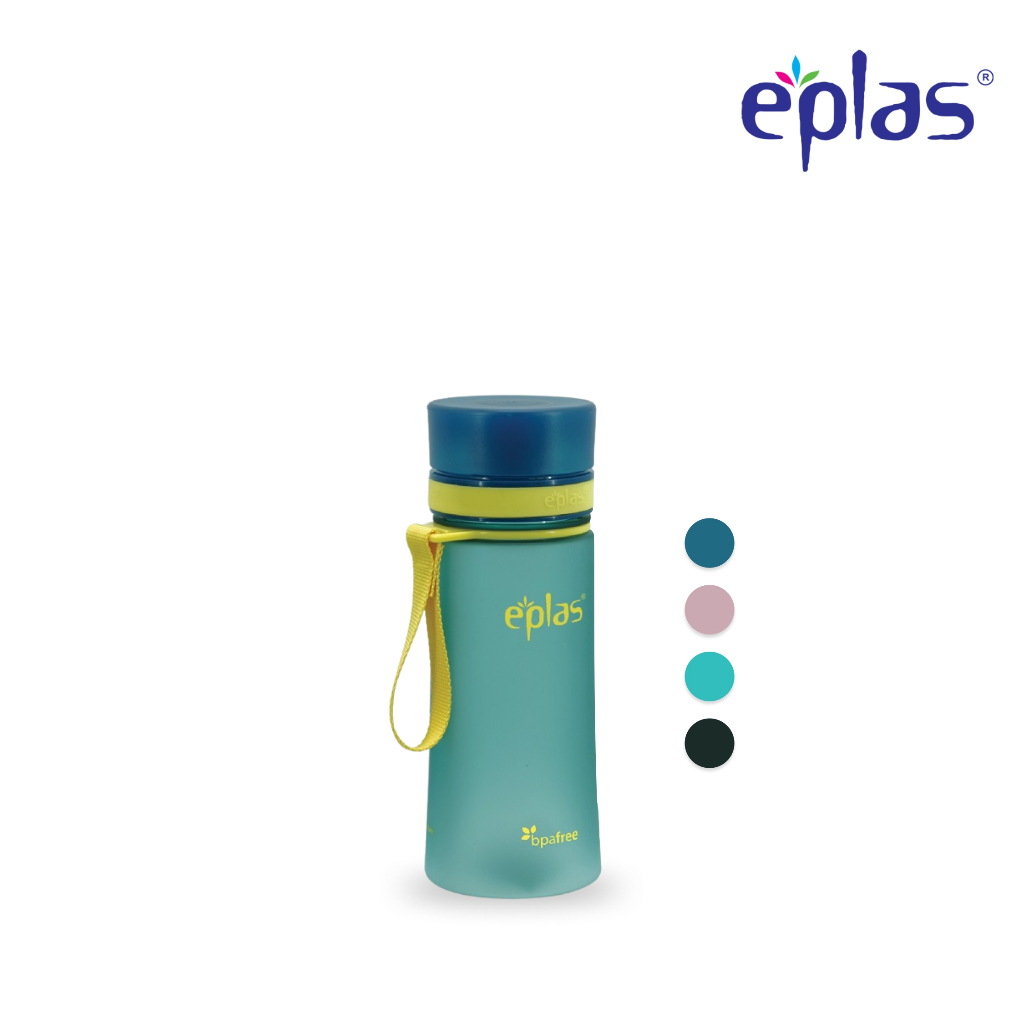 EPLAS Botol Minum Premium 400ml Water Bottle With Handle, Groovy Matte Body, Water Tumbler, Botol Air, EGHC-400