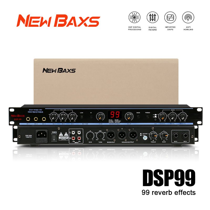 NEW BAXS DSP-99 effect vocal Anti-howling device, digital effect  microphone sound front-end profess