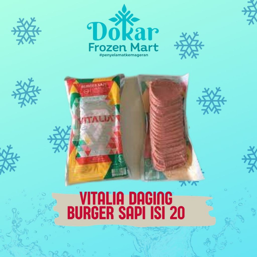 

VITALIA DAGING BURGER SAPI ISI 10pcs/20pcs