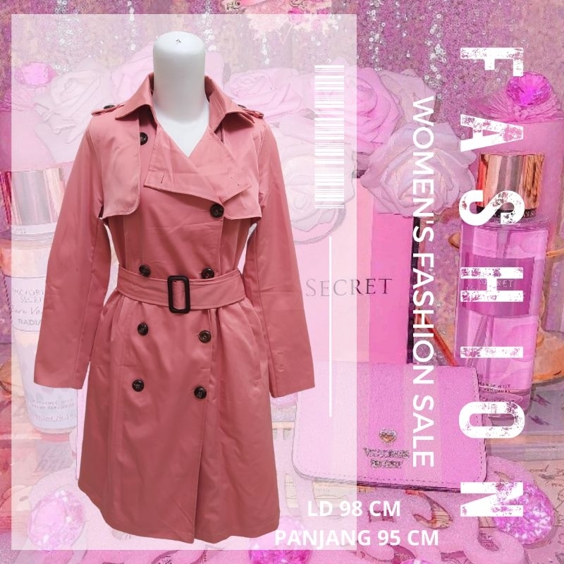 Blazer coat PINK SALEM long megar fashion fullfuring