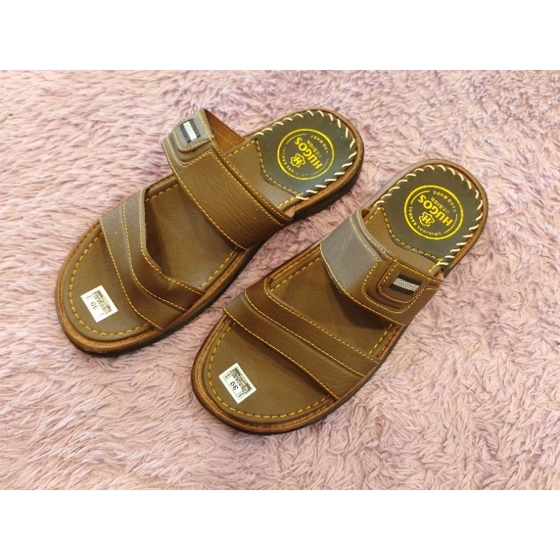 sendal kulit pria hugo's