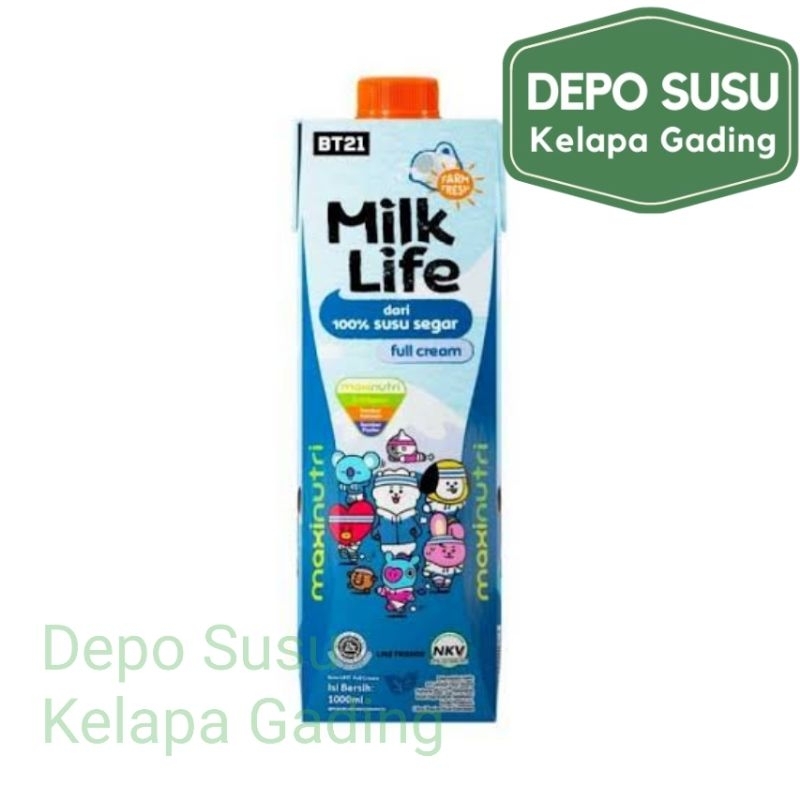 

Milk Life UHT 1 Liter Full Cream / Chocolate 1L Susu Milklife