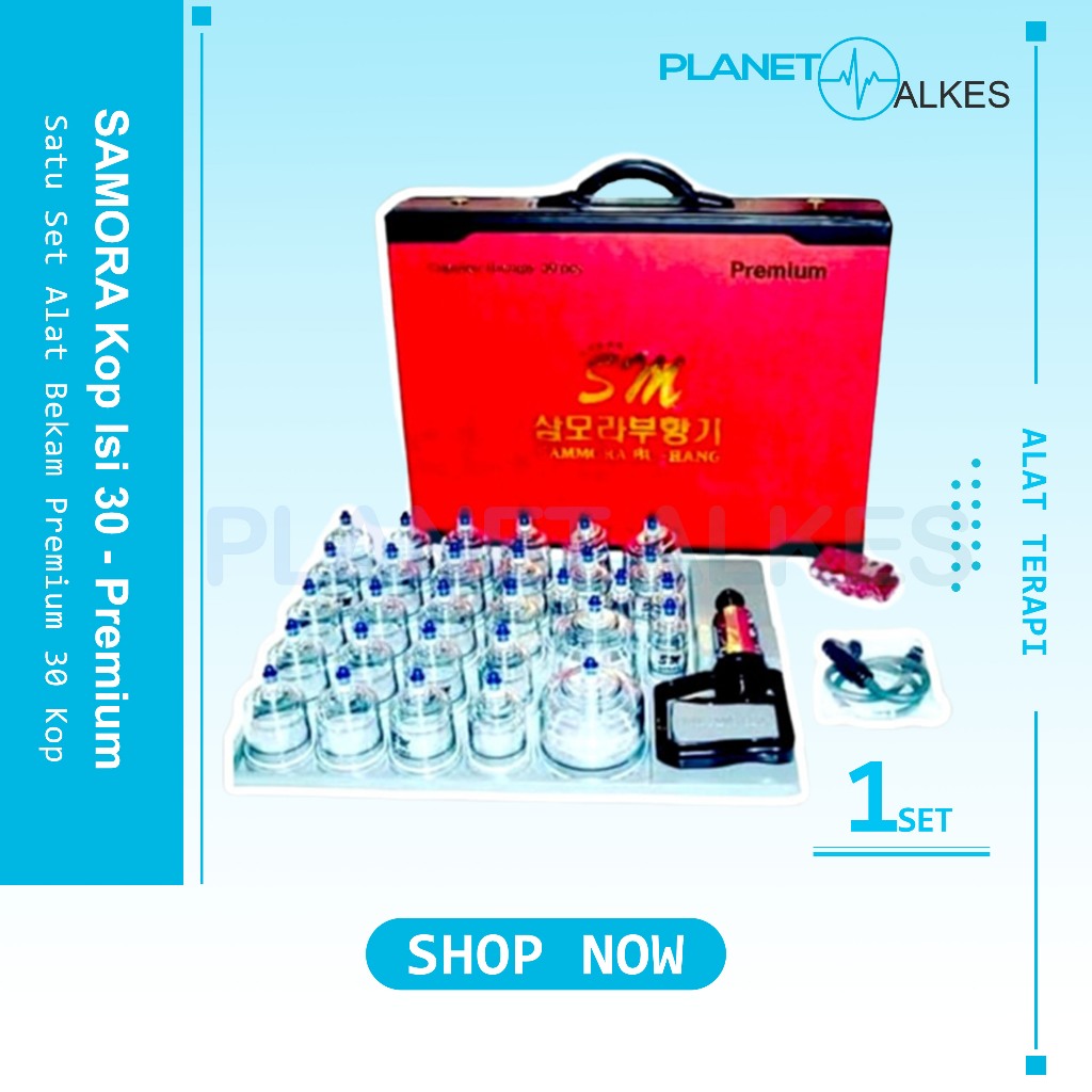 Alat Bekam Sammora Premium Cupping Theraphy Set Samora isi 12 19 30 / SAMMORA KOP PREMIUM