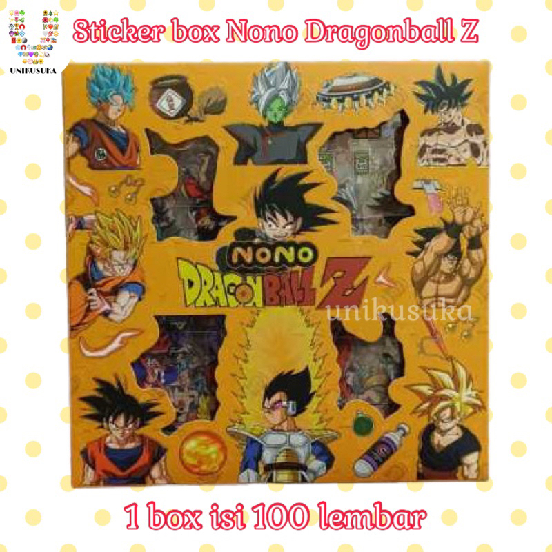 

[UNIKUSUKA] Stiker box Nono Dragonball Z isi 100 lembar sticker semi transparan