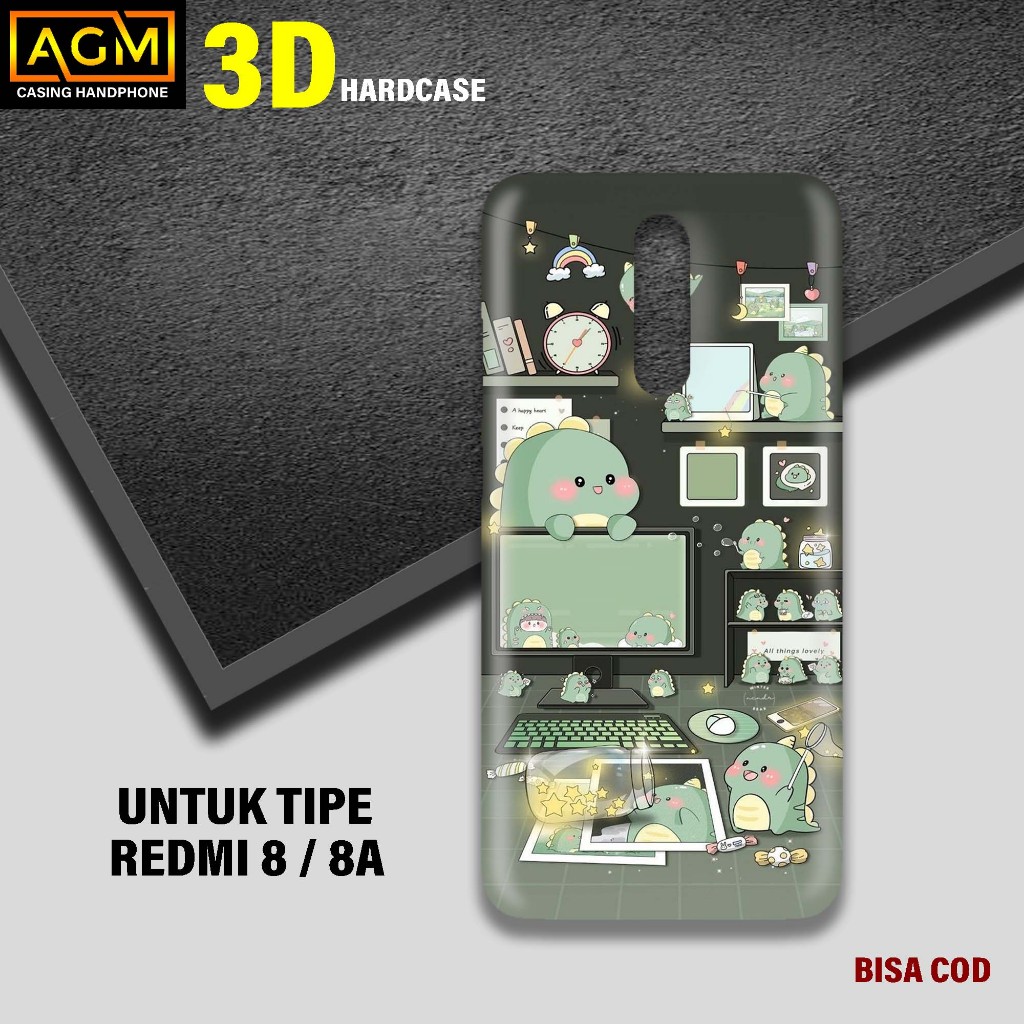Case Xiaomi Redmi 8 / 8A Terbaru Case Hp xiaomi Terbaru 3D Full print [Motif AESTHETIC DINO] - Case 