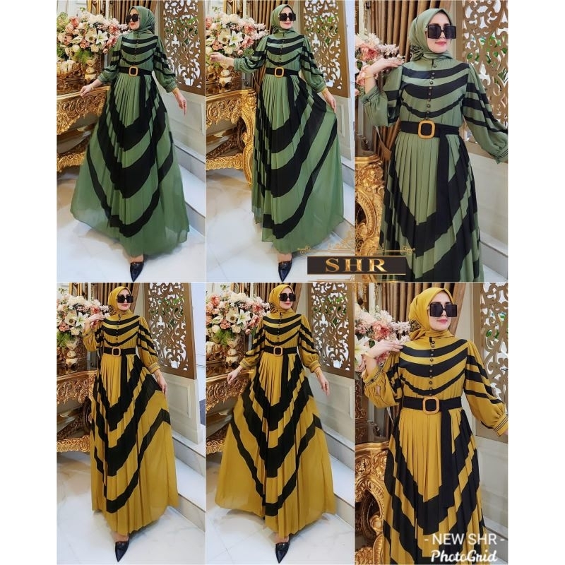 NEW DRESS BLASTER LOLY SAGE AND LIME CERUTY FULL FURING ORI SHRLNGSNG KIRIM