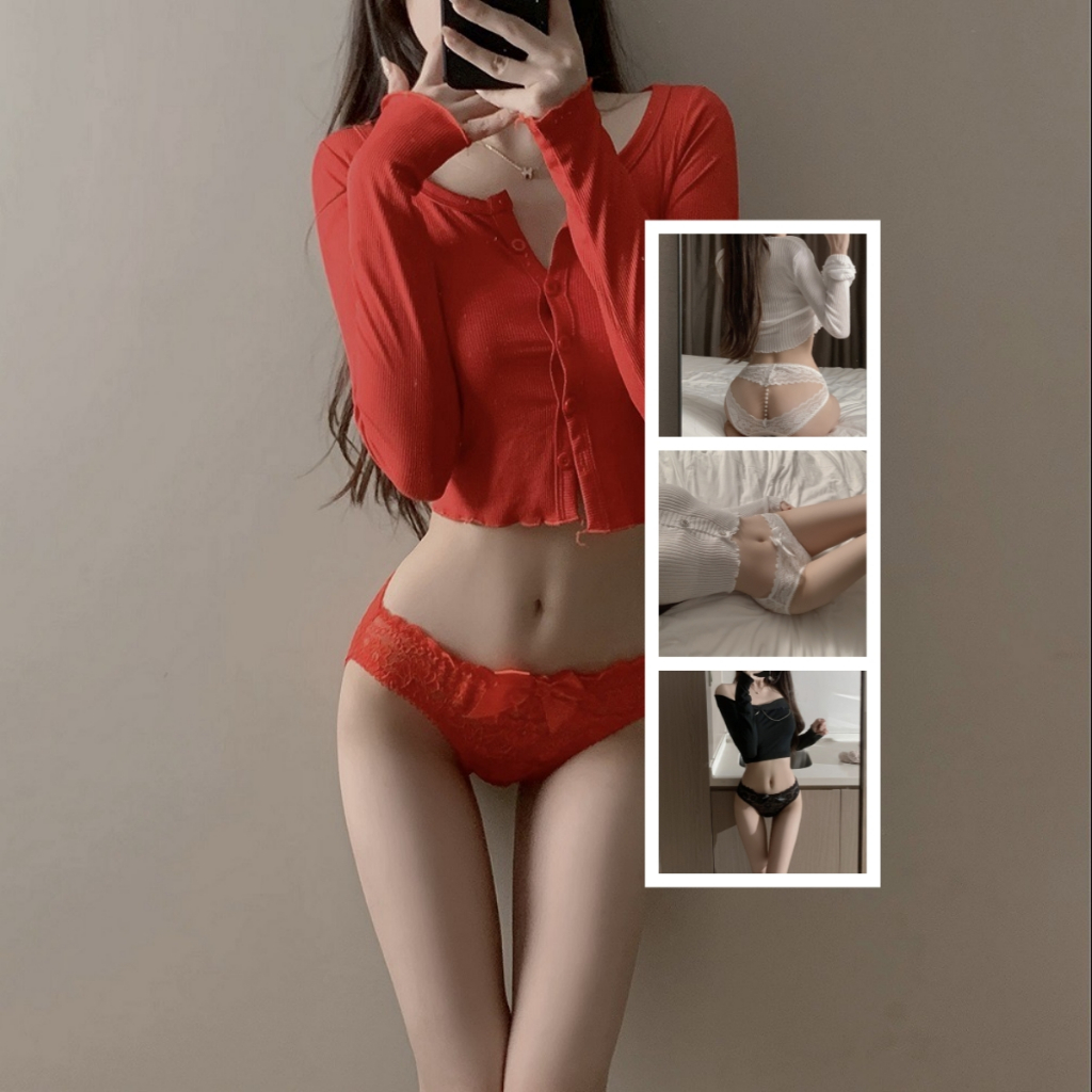 Celana Dalam Sexy Hollow Mutiara Nakal transparent Renda cd C2620