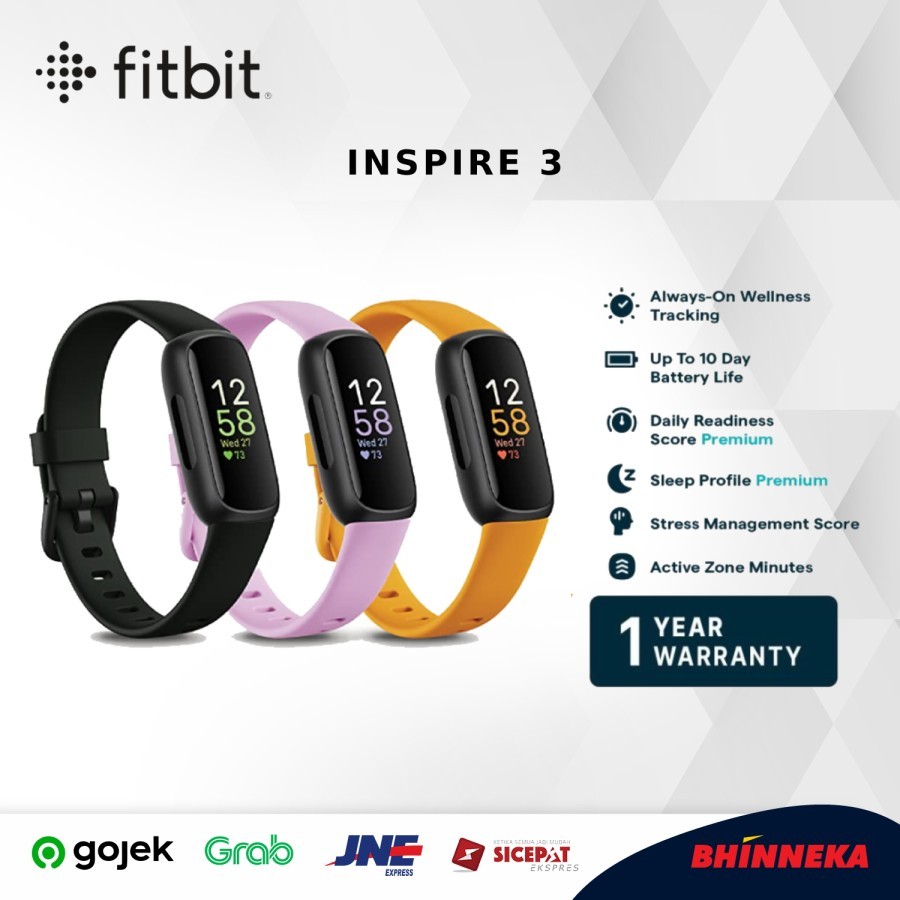 FITBIT Inspire 3 Smartband Garansi Resmi Fitbit Original