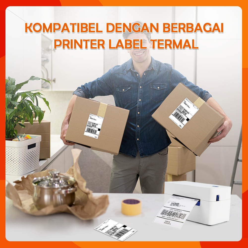 

klm Shopee 100*150mm 1/2/4PCS A6 Label Paper JT Express Paper Roll Paper Good Quality A6 Thermal